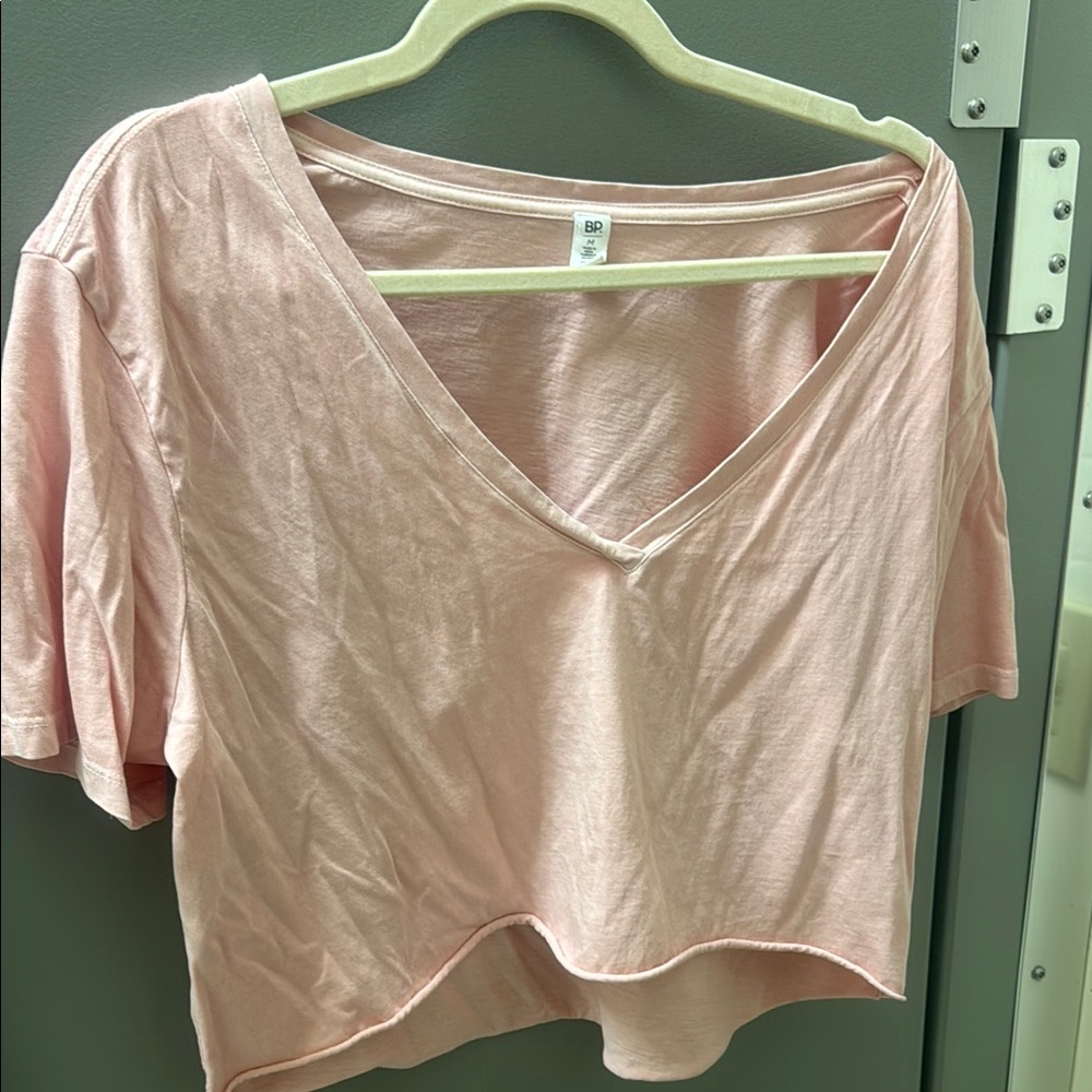 BP Pink Short Sleeve Crop Tee